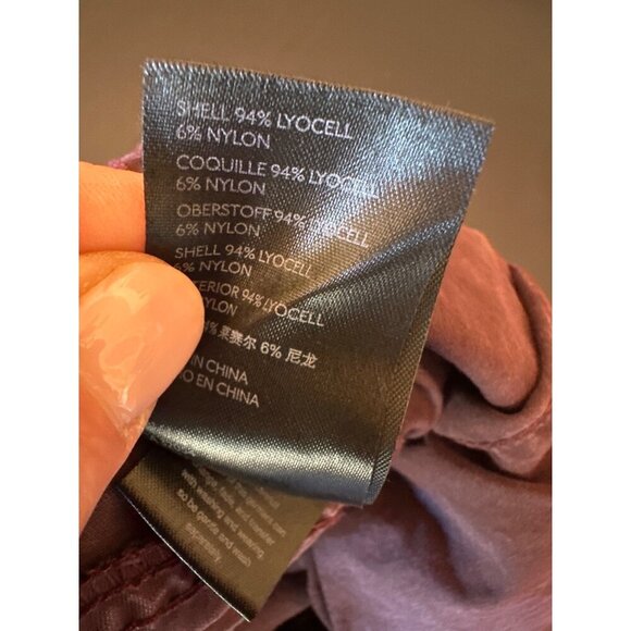 Anthropologie XS Button Fly Drawstring Mauve Geometric Print Boho Jogger - Picture 5 of 5